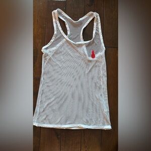 JJ‎ Malibu sleeveless white mesh tank - men’s - new